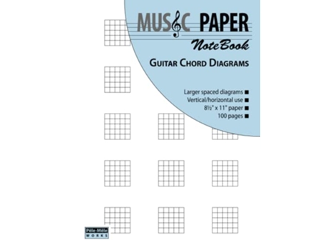 Livro MUSIC PAPER NoteBook Guitar Chord Diagrams de Ashkan Mashhour (Inglês)