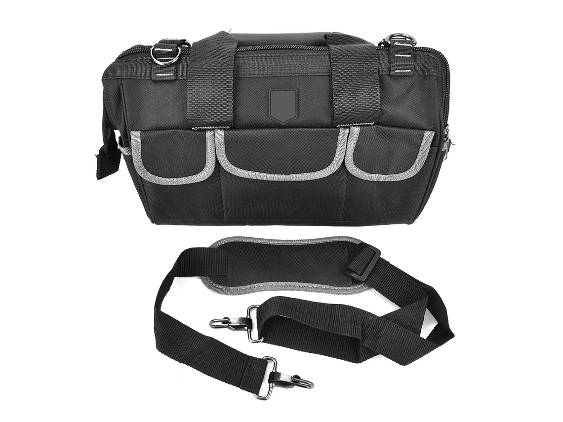 Bolsa De Ferramentas Oxford Yileqi De 14 Polegadas Resistente Ao Desgaste Com Cinto De Ombro Para Armazenamento De Ferramentas De Ferreiro