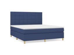 Box Spring Bed, Box Spring Beds Vidaxl Azul Tecido (180 X 200 Cm)