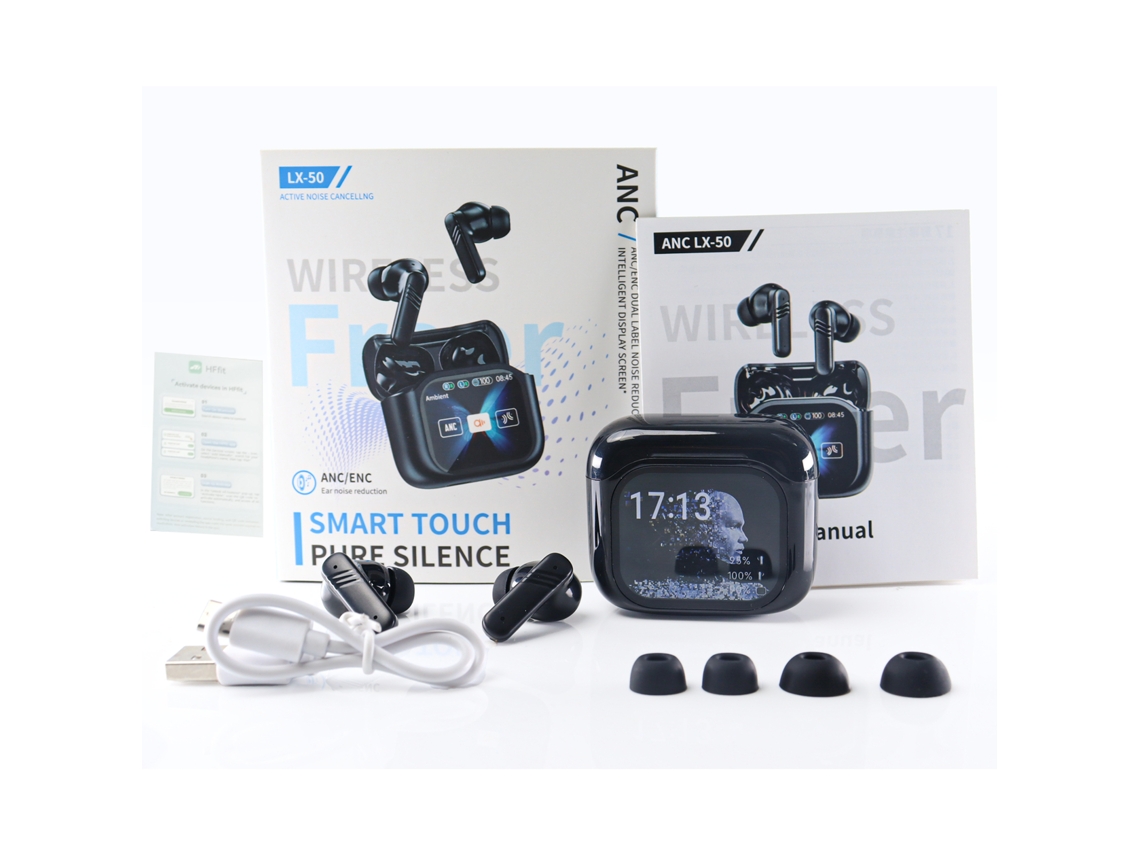 Fones de Ouvido Sem Fio Intra auriculares com Tela Touch e Tradução AI LAXISCREED