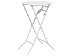 Conjunto 1 Mesa De Jardim Vidaxl Branco Metal (50 X 50 X 72 Cm)