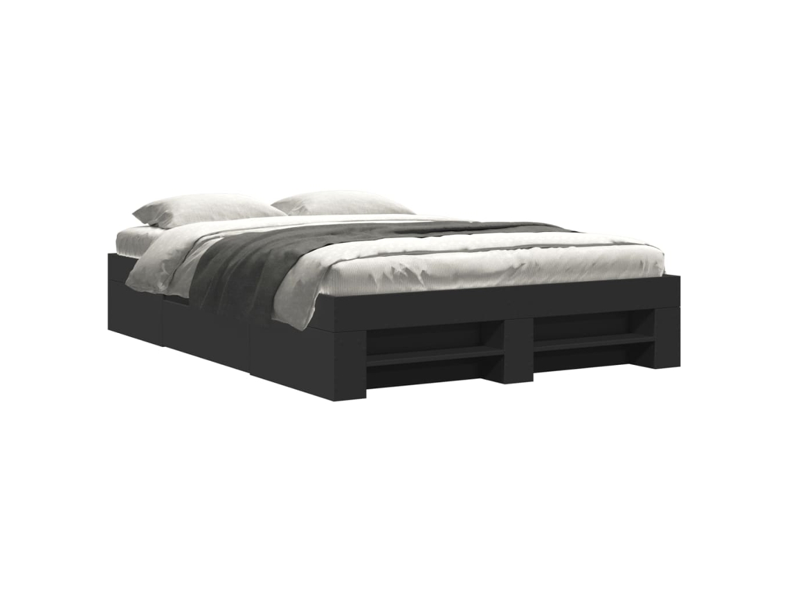 Estrutura de Cama Derivados de Madeira Preto MAISON EXCLUSIVE (135x190 cm)
