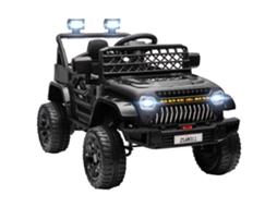 Carro Elétrico para Crianças Carro Elétrico Infantil Utv 12v com Velocidade Ajustável Usb e Faróis 95x62,5x65 Cm Preto Ge