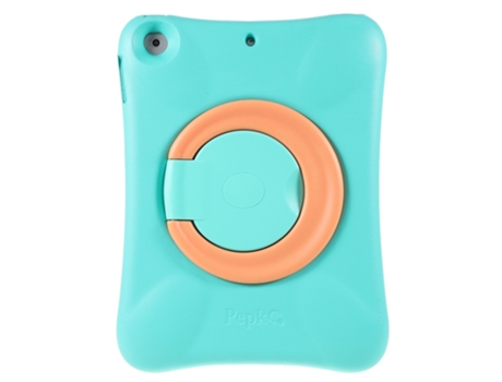 Capa de Eva PEPKOO À Prova de Choque com Suporte Giratório de 360 Graus para Ipad 9.7-Inch 2018 2017 Menta Verde Laranja