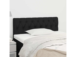 Vidaxl Cabeceira De Cama Tecido 90x7x78/88 Cm Preto