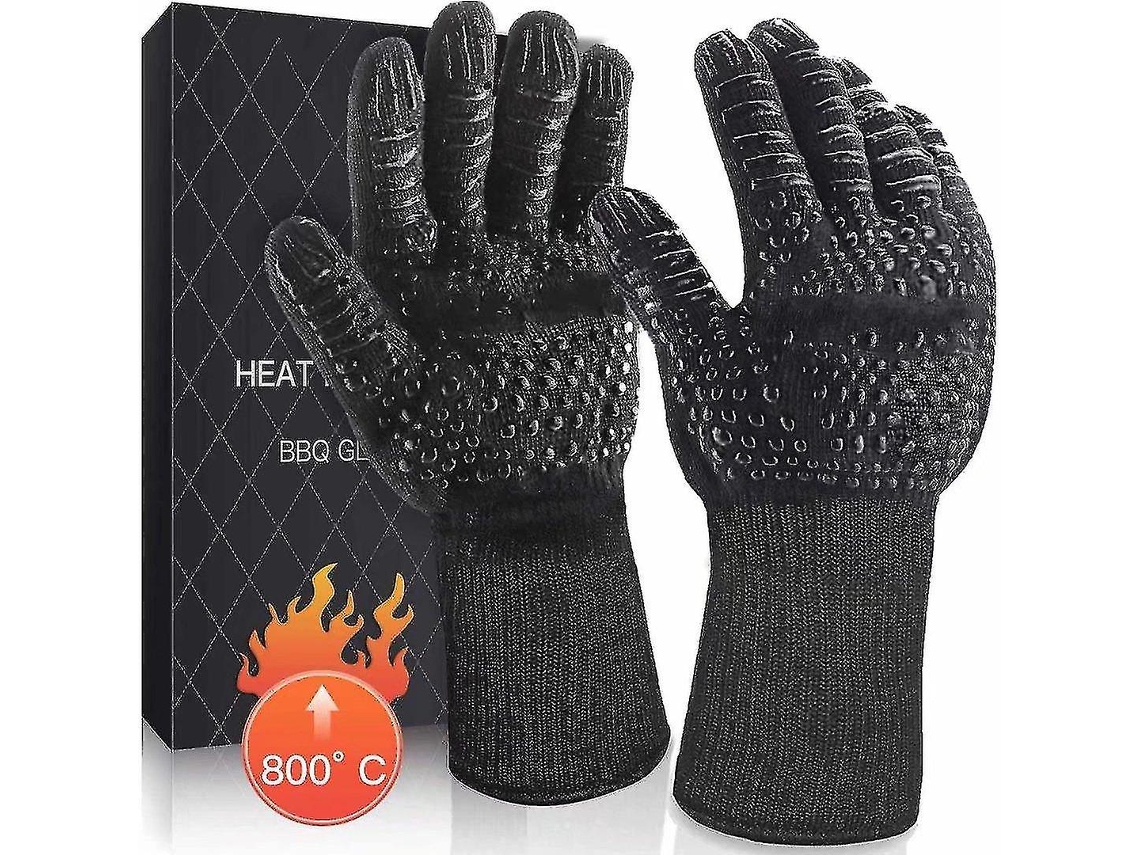 Luva de Barbear e Forno Resistente Ao Calor Até 800°c Tamanho Universal Couro para Cozinha, Churrasco e Soldadura