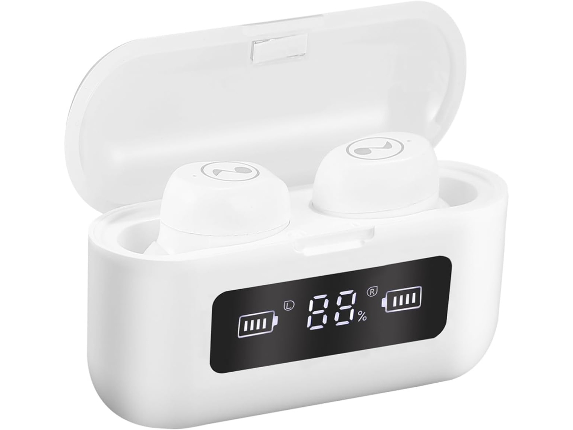 Fone De Sem Fio À Prova Ipx7, Design 2200mah, Tela Para Uso Em E Metal