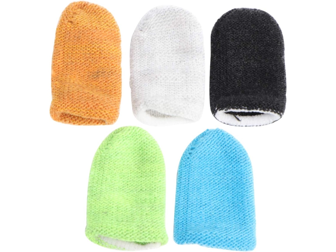 Nuobesty Conjunto De 5-protetores Dedos Antiestáticos E Resistentes Ao Suor Para Jogos Mobile, Simples E Colorido Para