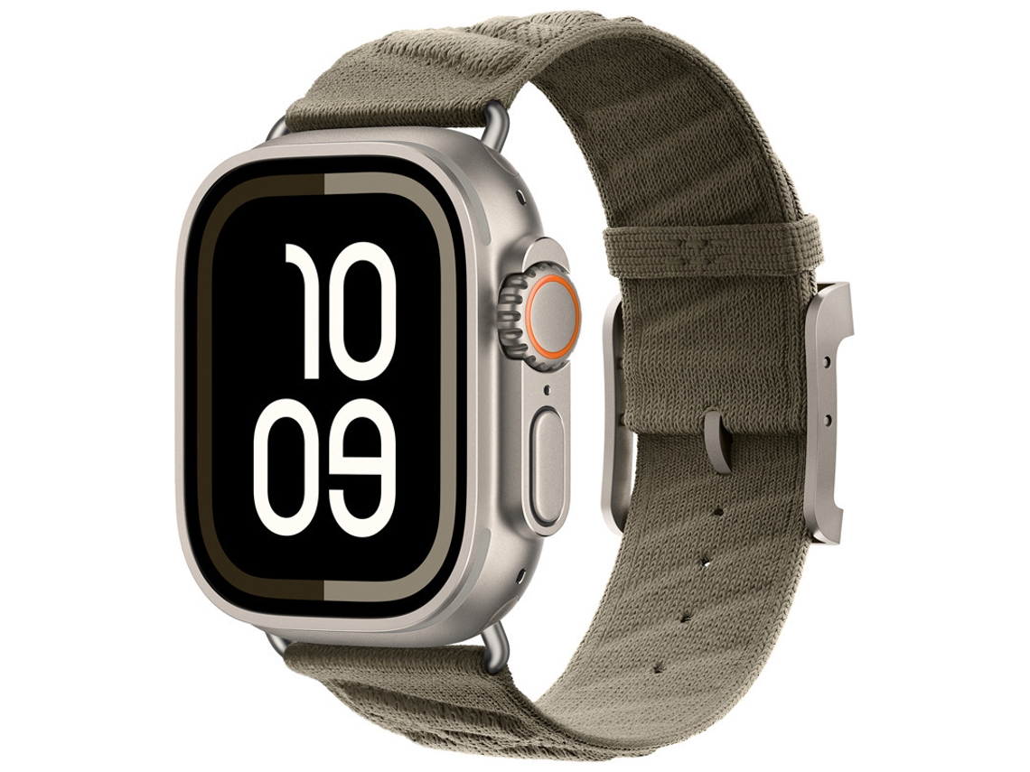 Pulseira fina em aço inoxidável com data em formato de borboleta para Apple Watch S11 38, 40 e 41 mm e S10 42 mm, na cor Cinza Titânio.