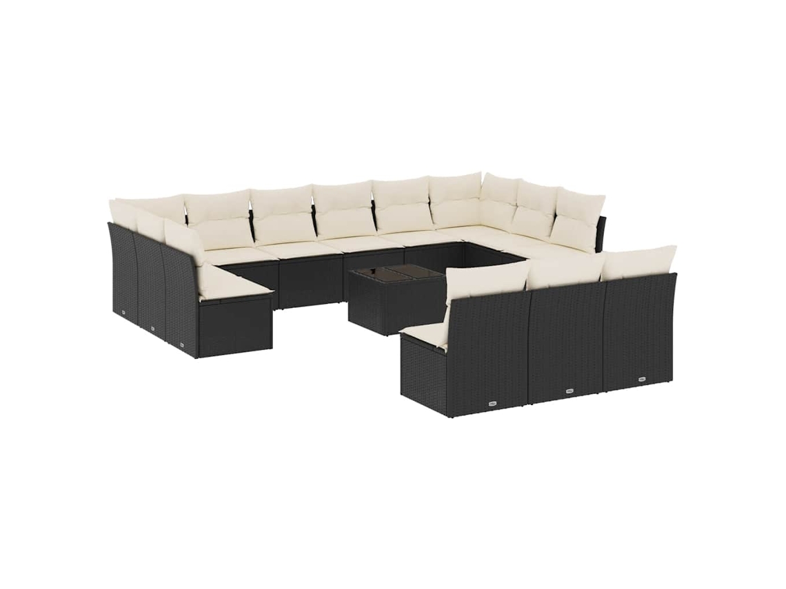 Garden Sofa Set, Garden Sofa Sets Vidaxl Preto Rattan / Vime (n/a)