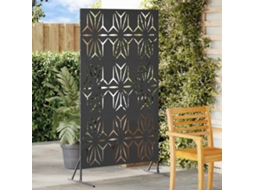 Vidaxl Protetor De Privacidade 100 X 50 X 180 Cm Aço Preto