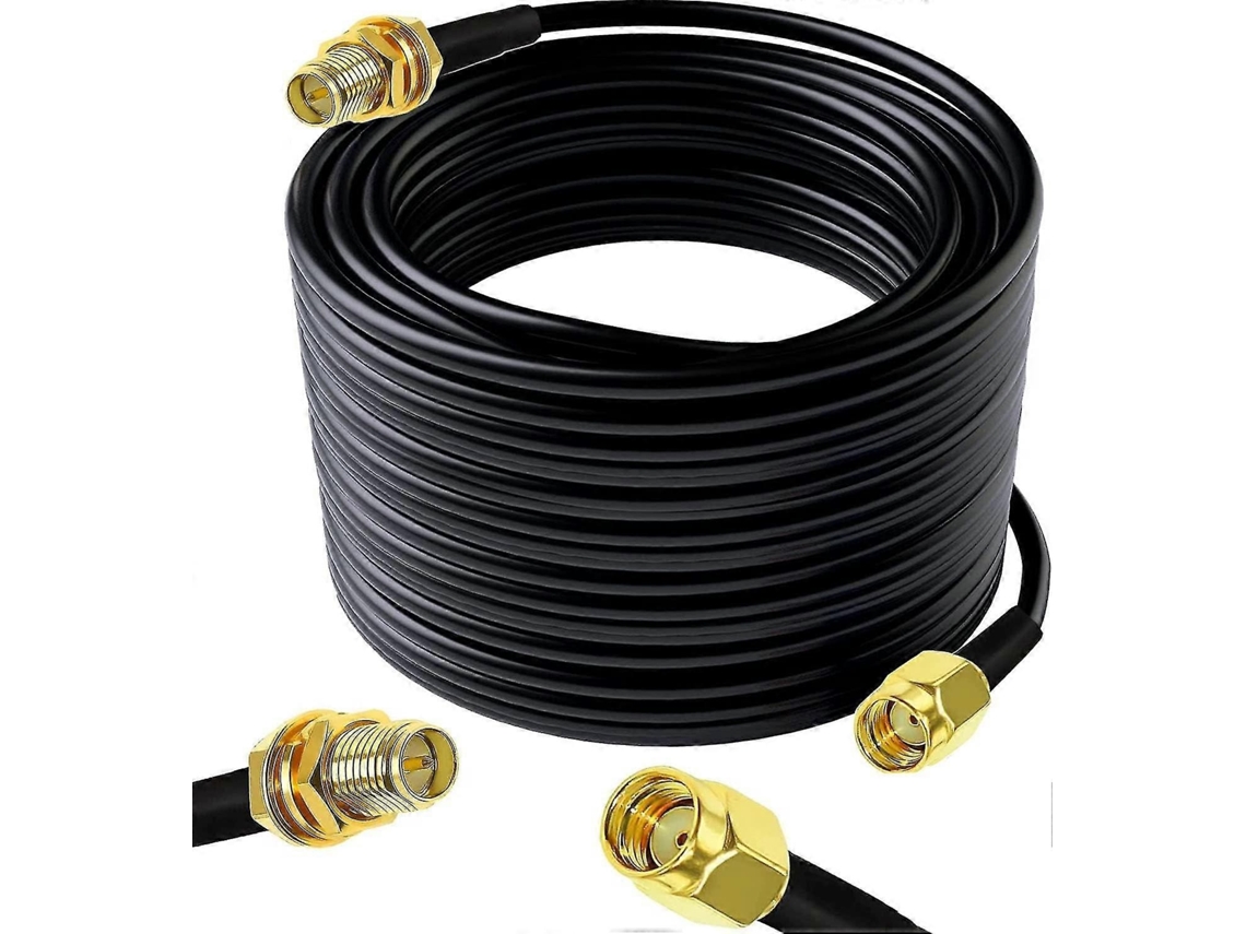 Cabo De Extensão De Antena Wifi Rp Sma De 10 M Perfeito Aquaforge (preto)