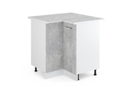 Unidade de canto Vicco R-Line, concreto, 75,6 cm com bancada