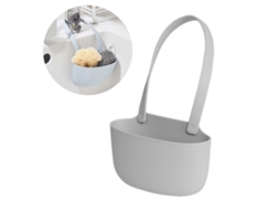 Suporte para Esponja de Pia Suspenso Caddy de Armazenamento com Drenagem para Cozinha Tpr Branco Cinza Azul Claro | S/MARCA