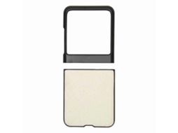 Mali capa de Celular Dobravel Motorola Razr 40 Ultra Case Abs Anti risco Minimalista Branco Brilhante