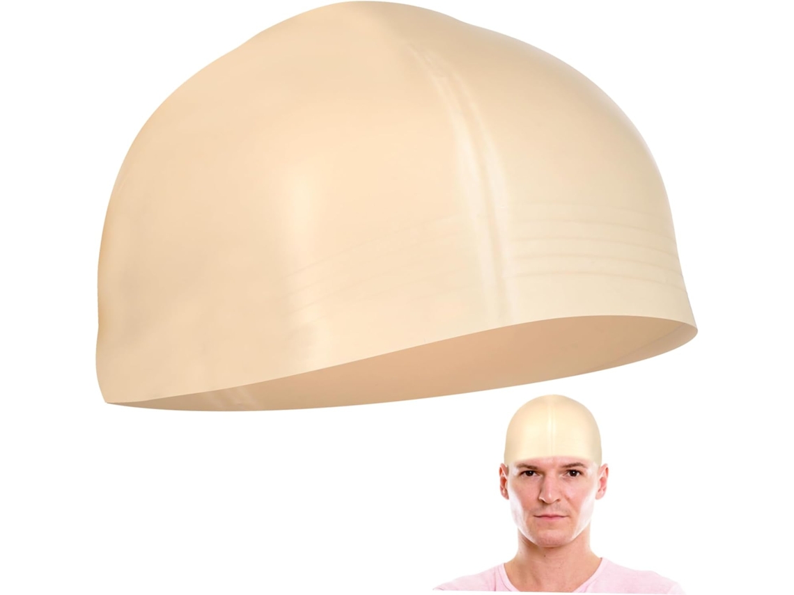 Touca Careca De Látex Cáqui Elástica - Para Uso Prático E Funcional