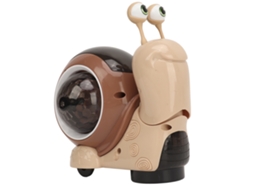 Brinquedo De Bebê Caracol Rastejante Com Luz Música Balanço Cabeça Tummy Time Marrom