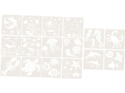 Conjunto De 16 Estênceis Para Desenho De Marinheiros, Reutilizáveis, Para Meninos E Meninas.