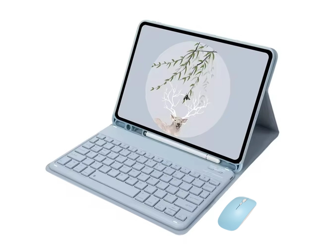 Capa Com Teclado Para Samsung Galaxy Tab S11 11 Polegadas Com Mouse, Azul Gertiz (2025)