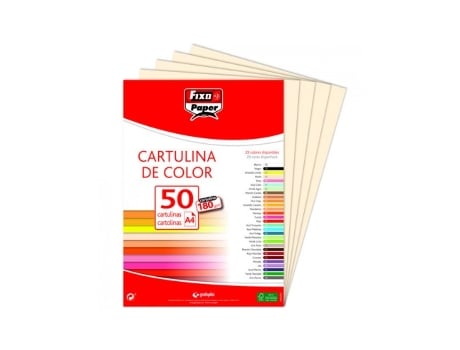 Livro Paq/50 Cartulinas Fixo A4 180g. Marfil De Desconocido (espanhol)