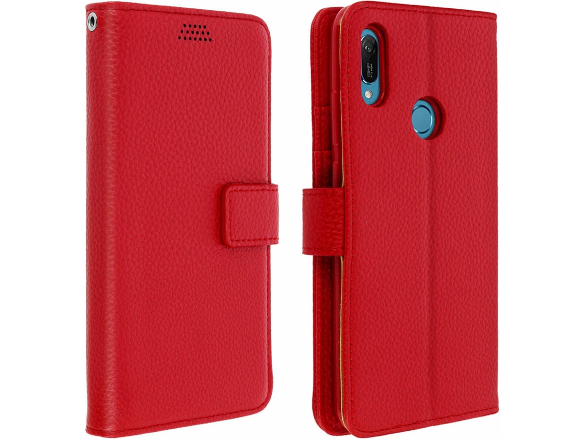 Capa Huawei Y6 2019 AVIZAR Wallet Vermelho