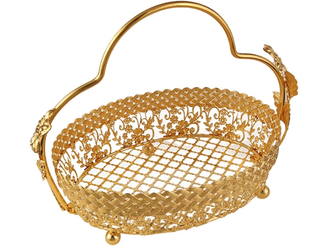 Fruteira Vintage De Ferro Com Design Em Trama Aberta E Base Antiderrapante Para Manter Frutas Frescas