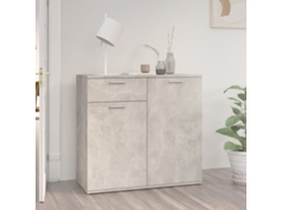 Vidaxl Aparador 80x36x75 Cm Derivados De Madeira Cinzento Cimento