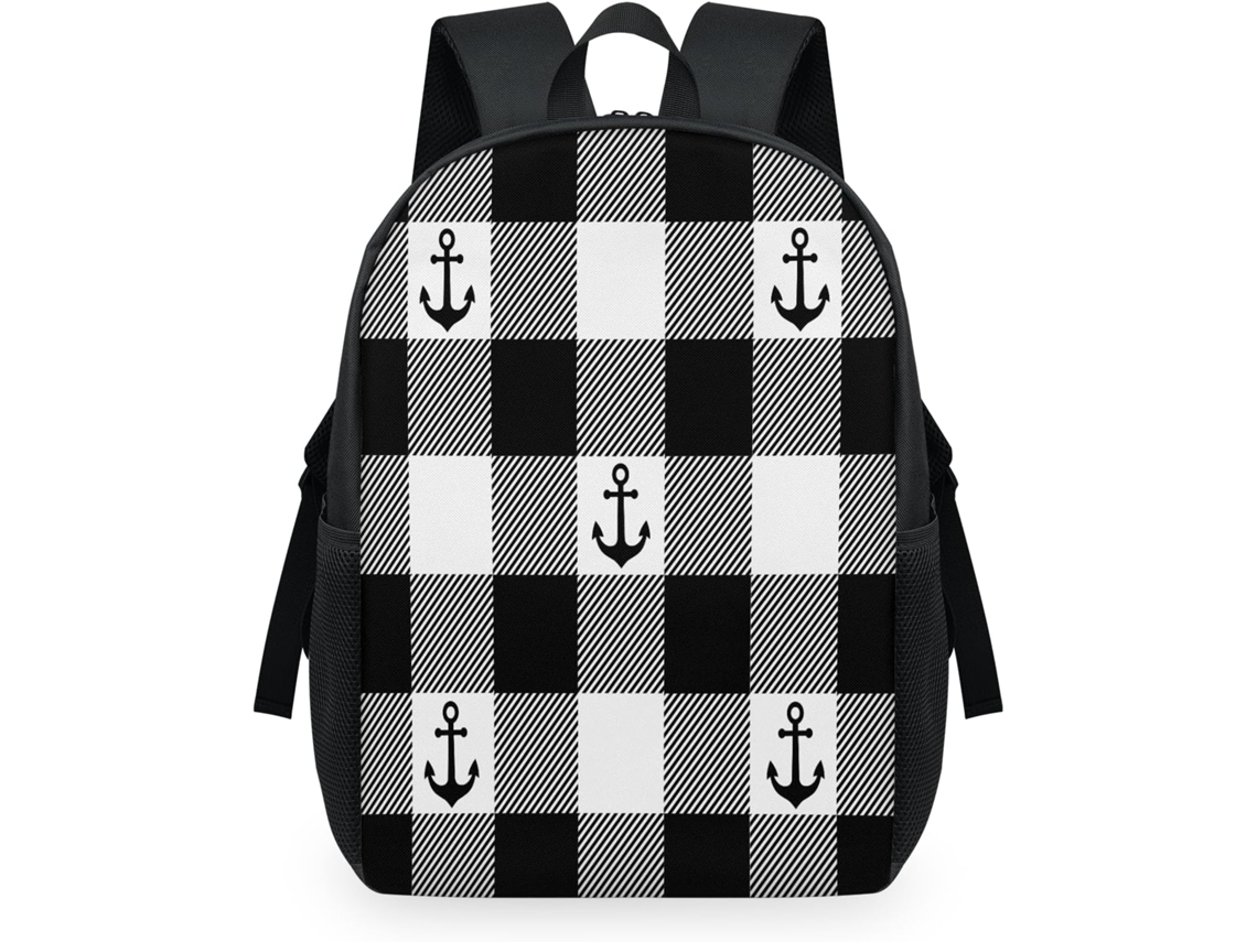 Mochila Tropicallife com Estampa Xadrez de Âncoras para Crianças 32 5 X 15 X 44 9 Cm Tecido de Malha Estampa X