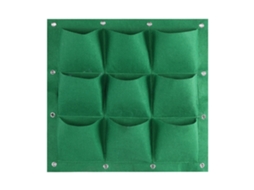 Bolsa De Plantio Vertical Com 9 Bolsos Para Jardim De Parede Pendurado Verde Preto
