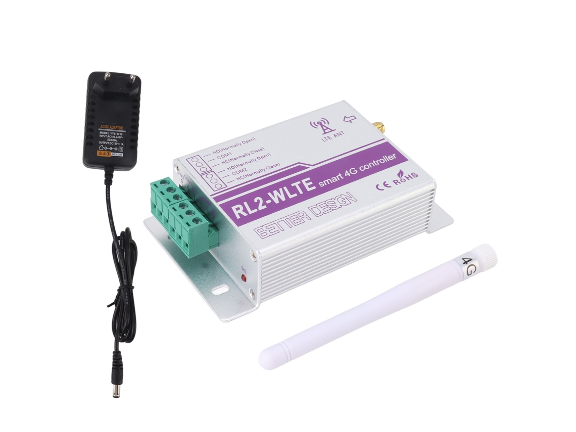 Abridor de Portão Gsm 2 Canais Controle Remoto App 4g S/MARCA