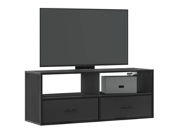 Vidaxl Móvel Para Tv 100x31x39,5 Cm Derivados De Madeira/metal Preto