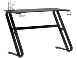 Gaming Desk, Gaming Desks Vidaxl Preto Madeira Processada (110 X 60 X 75 Cm)