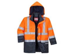 Jaqueta Multiproteção Bizflame Rain De Alta Visibilidade Azul Marinho E Amarelo / Xl