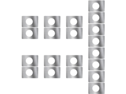 Kit Com 10 Placas De Travamento Para Porta Em Aço Inoxidável (2 X 10).