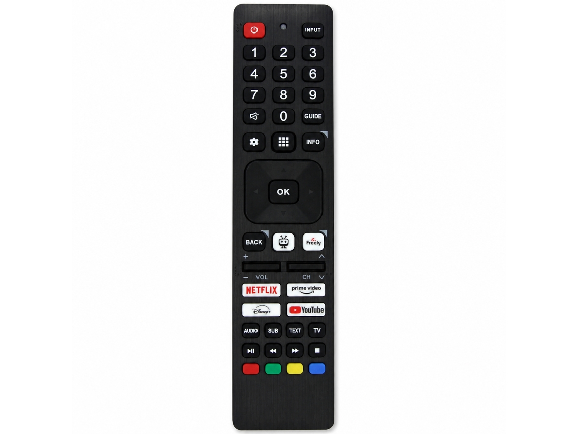 Comando À Distância Para Tv Compatível Com Sharp Rmc0155n, Com Atalhos Netflix E Prime Video