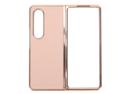 Capa de proteção para Samsung Galaxy Z Fold 4 com couro real e nano eletroplatado EOOCOO