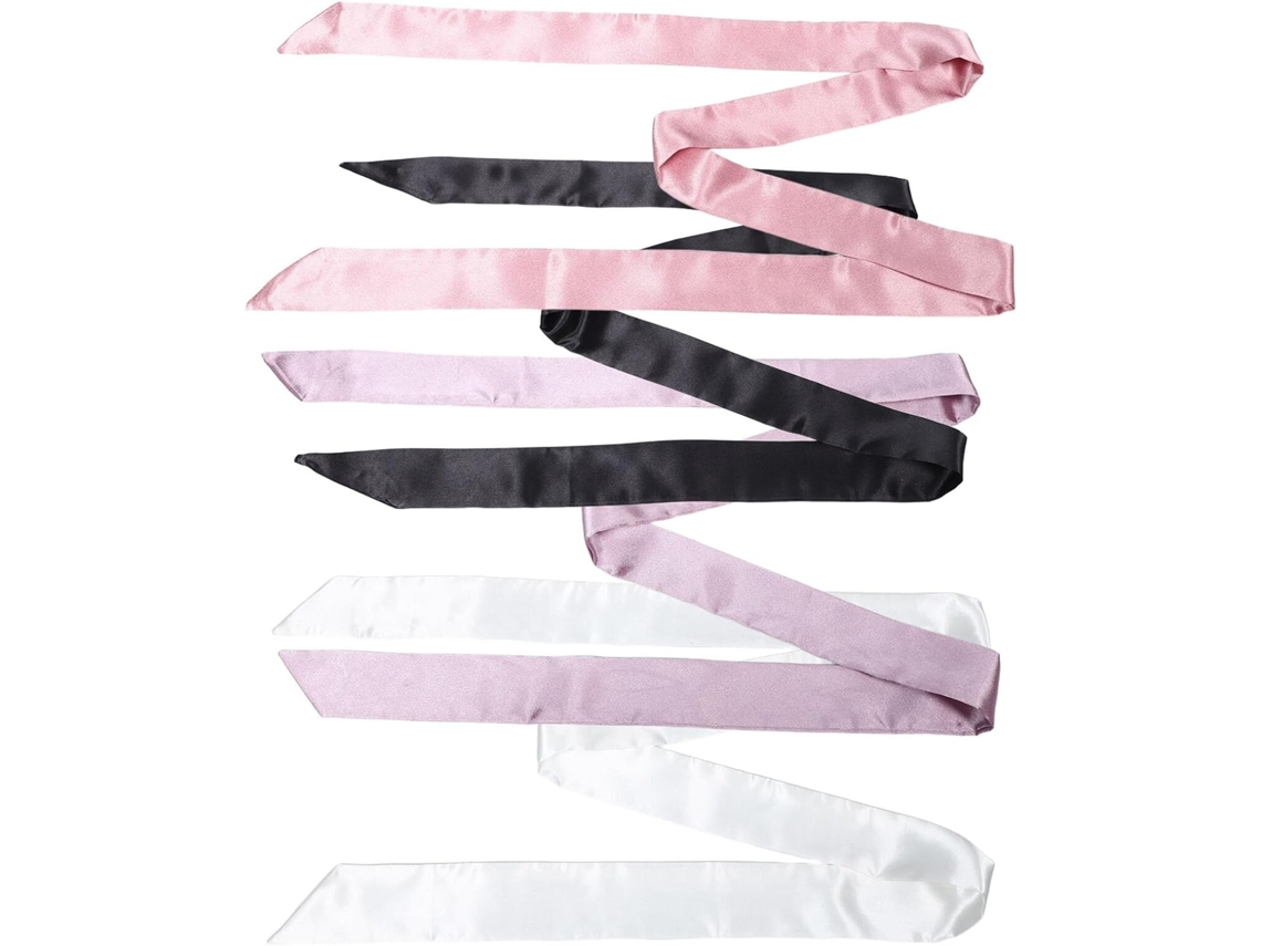 Conjunto De 4 Cintos De Substituição Para Roupão Feminino Em Chiffon Macio, Cores Pastel.