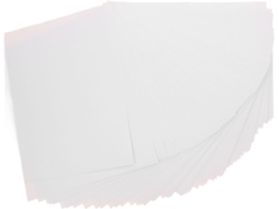 Papel adesivo de vinil branco A5 para impressão, 100 folhas