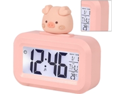 Despertador Eletrônico JIAPEI fofo em formato de olho, mini, com visor nítido para meninas, rosa