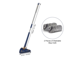 Laxiscreed Mop Triangular Rotativo 360° Com Cabo Ajustável Para Renovar A Limpeza