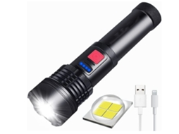 Tocha Usb Recarregável Led Lanterna Xhp50 3000 Lumen Flash Light Lights Tactical Handheld Zoomable Preto BISBISOUS VIGA EUROPE