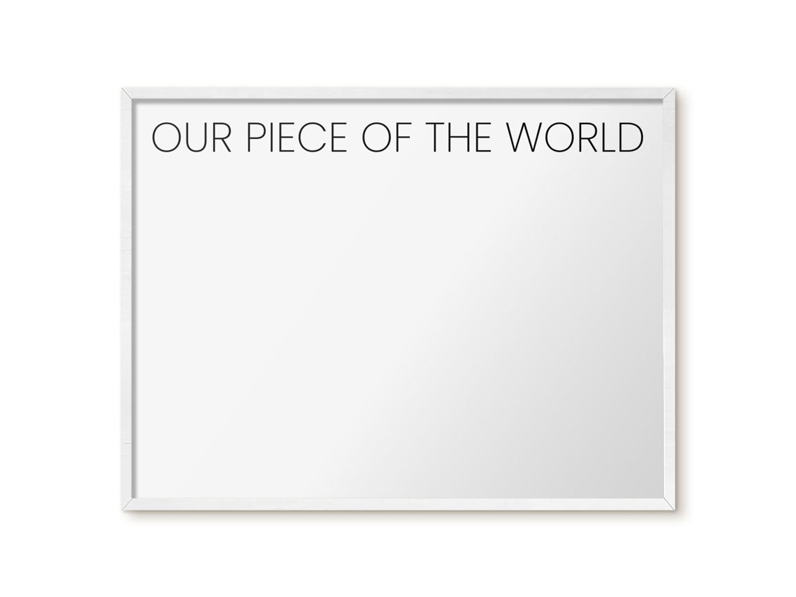 Magnetic Board Our Piece Of The World For The Living Room Espelharte (80x60 Cm)