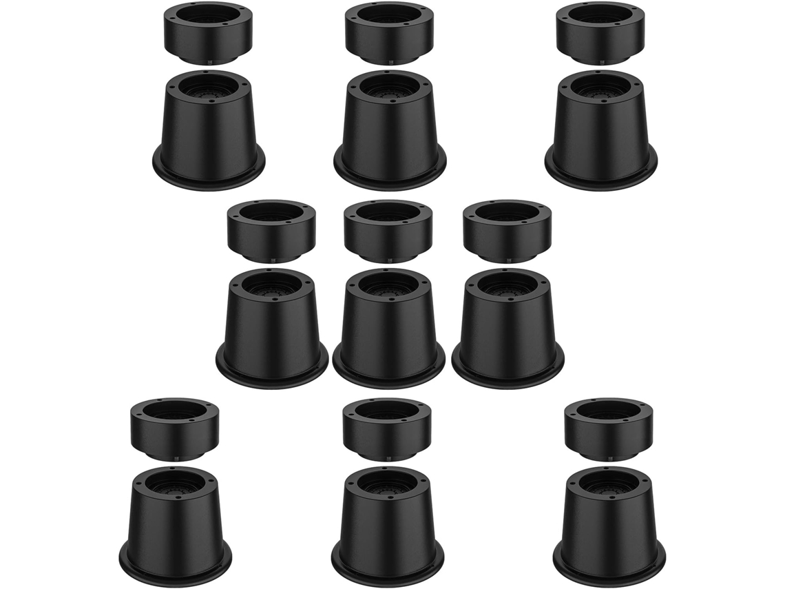 Conjunto De 9 Pés De Apoio Para Móveis Com Altura Ajustável De 5,1 Cm, Ideais Para Espaços Pequenos.