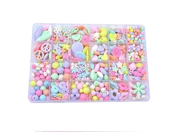 Kit De Fabricação De Pulseiras Diy Para Crianças Com 24 Grades Contas De Acrílico Brinquedo Educativo