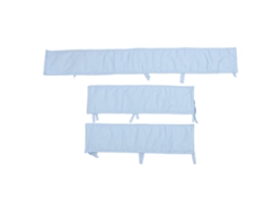 3pcs Capa De Guardrail De Berço Algodão Anti Colisão Lavável Protetor De Dentes Seguro Star Blue