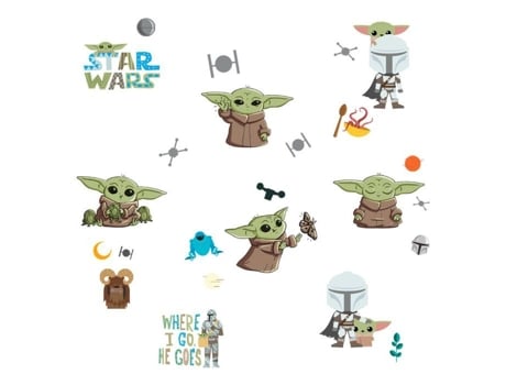 Adesivos Colegas De Quarto Rmk4805scs Mandaloriano Reposicionáveis Decoração De Parede Roommates