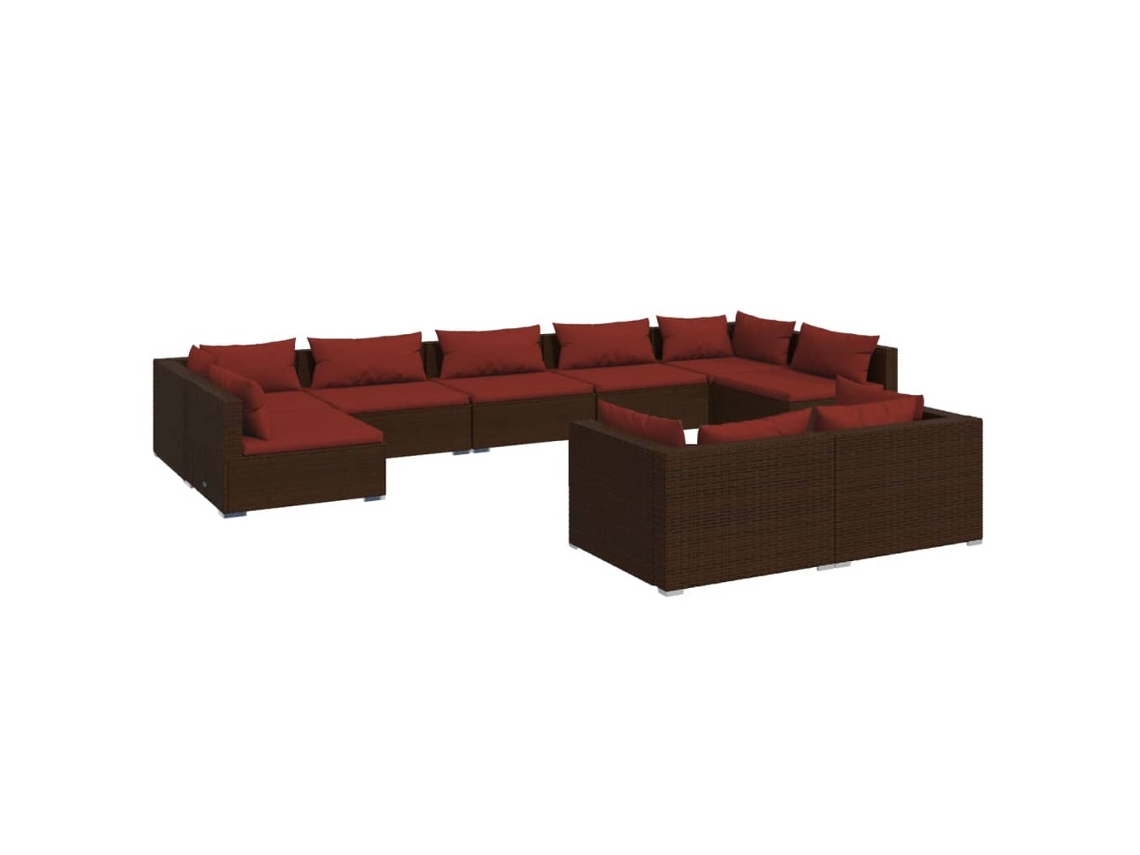 Garden Lounge Set, Garden Lounge Sets Vidaxl Marrom Rattan / Vime (n/a)