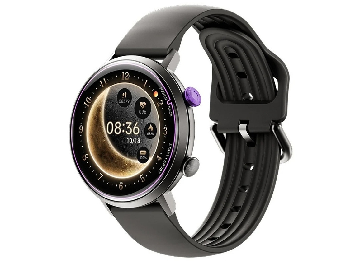 Smartwatch com tela AMOLED de 1,32 polegadas e design ultrafino de 9 mm, à prova d'água 5 ATM e IP69, mais de 100 modos esportivos, preto. Bestvite