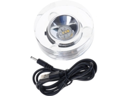 Suporte Iluminado Com Múltiplos Efeitos De Cor E Base Estável, Ideal Para Vitrines E Expositores De Presentes, Além De