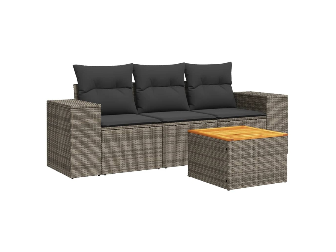 Garden Sofa Set, Garden Sofa Sets Vidaxl Cinzeto Rattan / Vime (n/a)